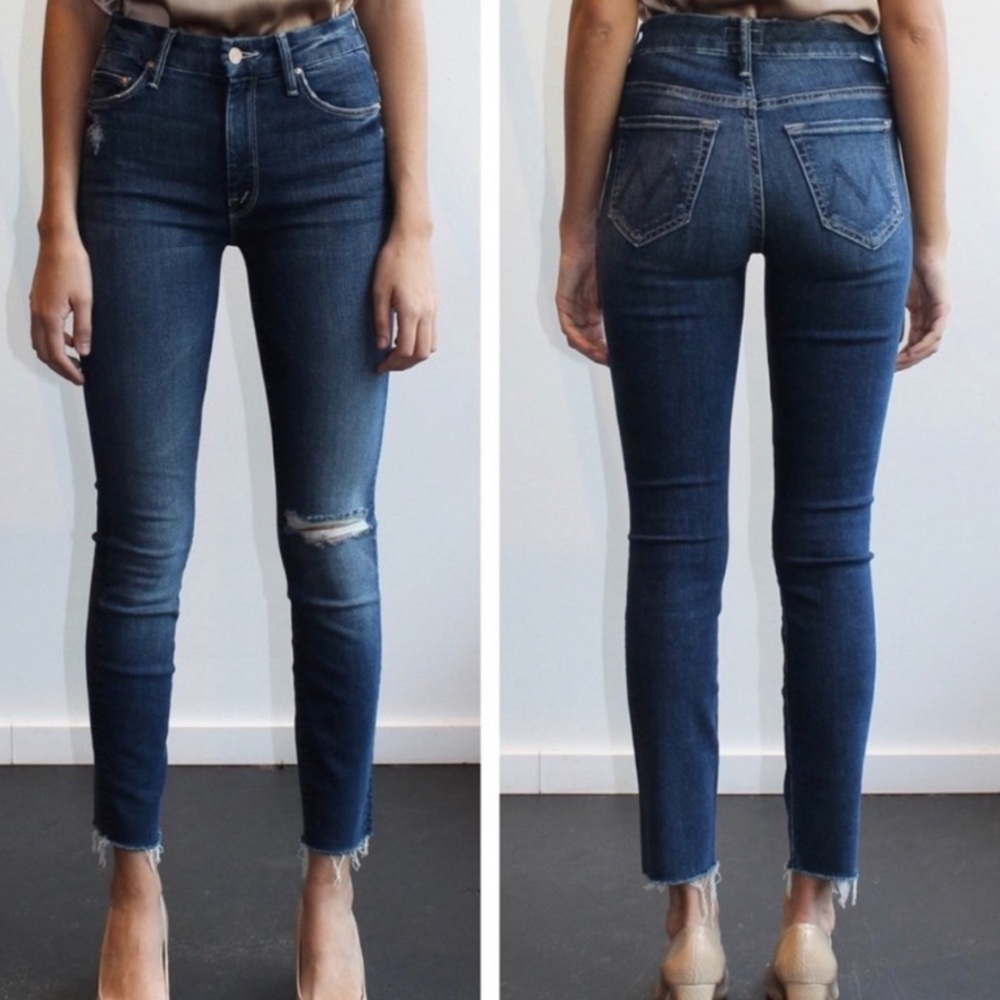 Mother Looker Ankle Fray Close to the Edge Raw Hem Size 28